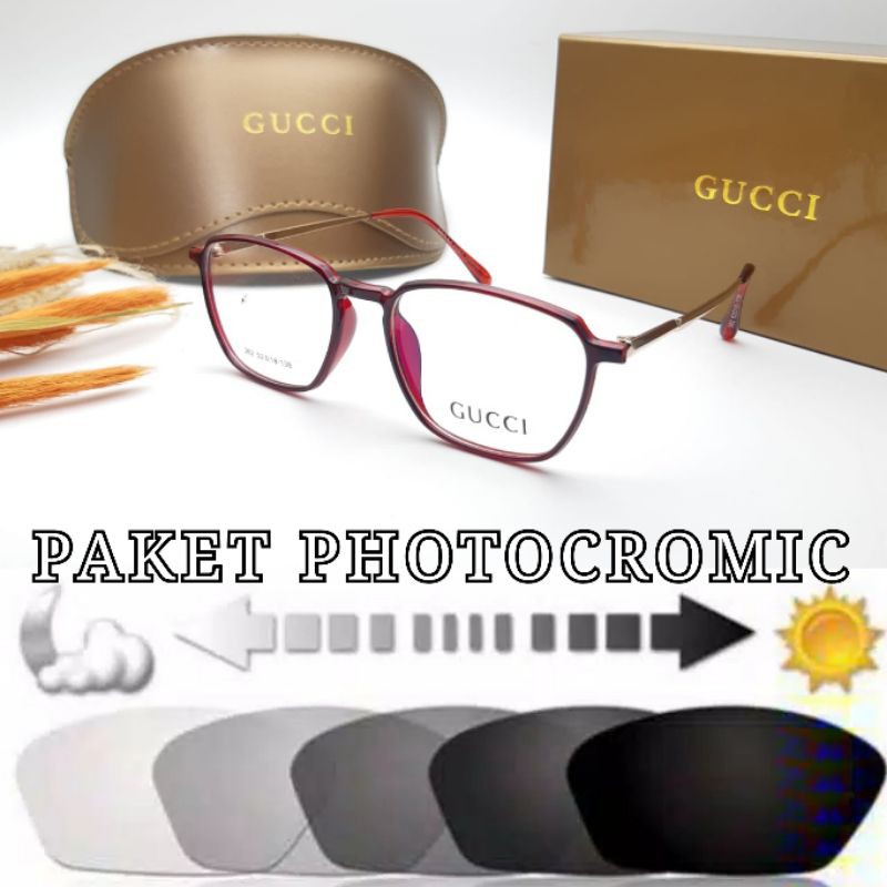 kacamata minus kotak | kacamata Photocromic | kacamata pria atau wanita