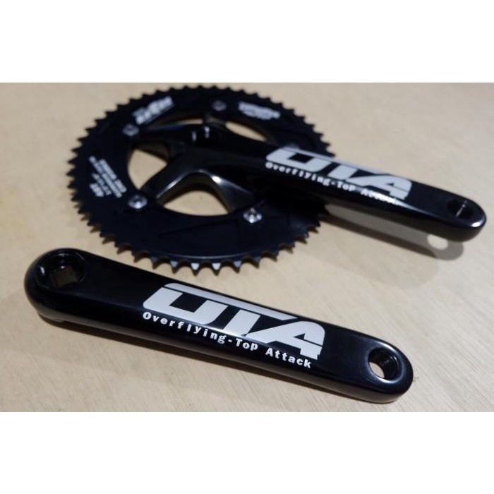 Sparepart Crank Ota 48T Black Crank Fixie Fixed Gear