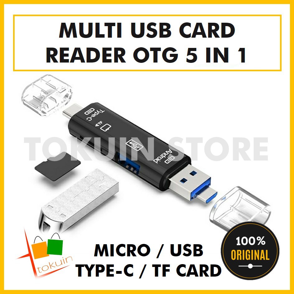 Multi Card Reader Micro USB Type C OTG Adapter SD TF USB HUB 3.0 5 in 1