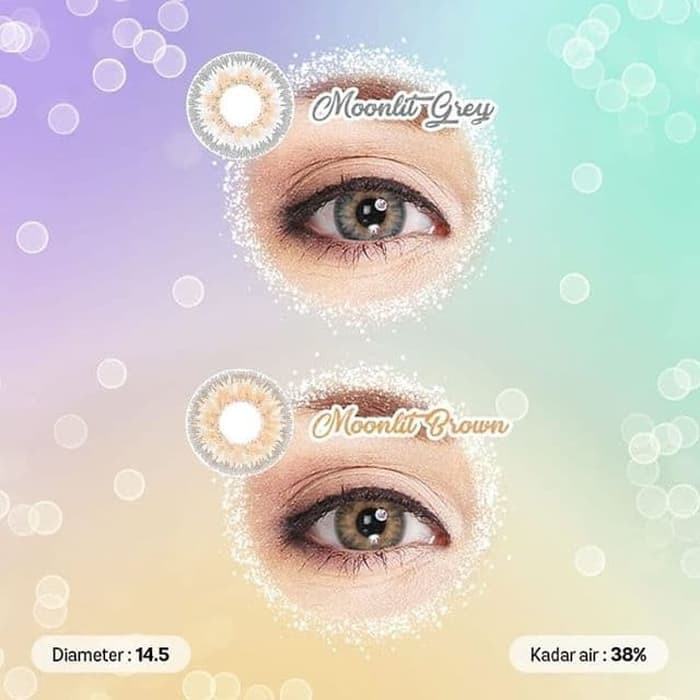 ORIGINAL EOS MOONLIGHT MOONLITE MOONLIT / LAMUNE BROWN GREY SOFTLENS SOFLENS SOFTLENSES