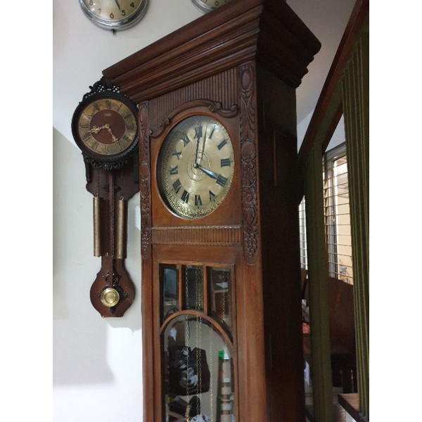 Jam Almari Grandfather Buatan Germany 8 senar bunyi perempatan indah