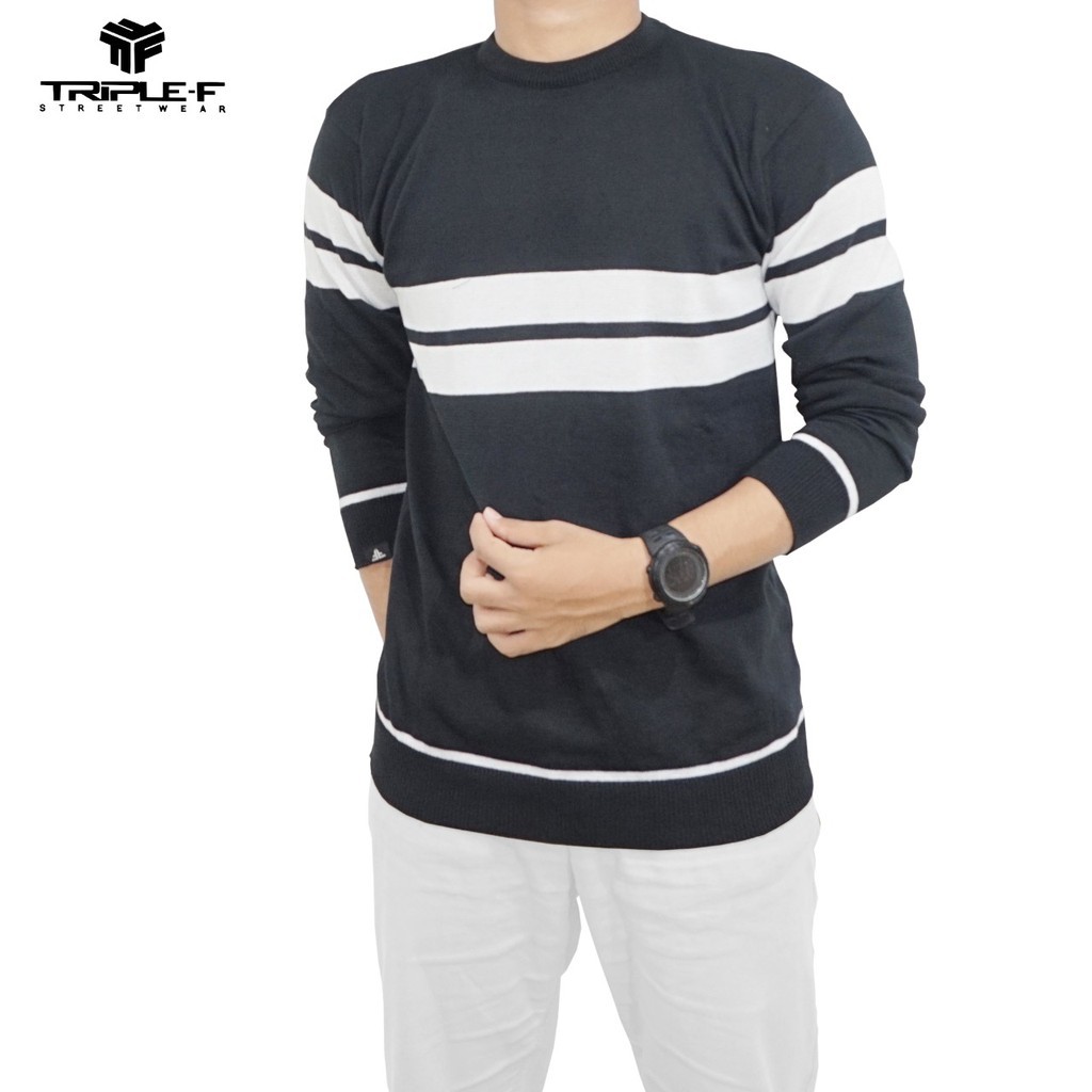 SWEATER RAJUT PRIA KOREAN STYLE KOMBINASI - OUTWEAR PRIA