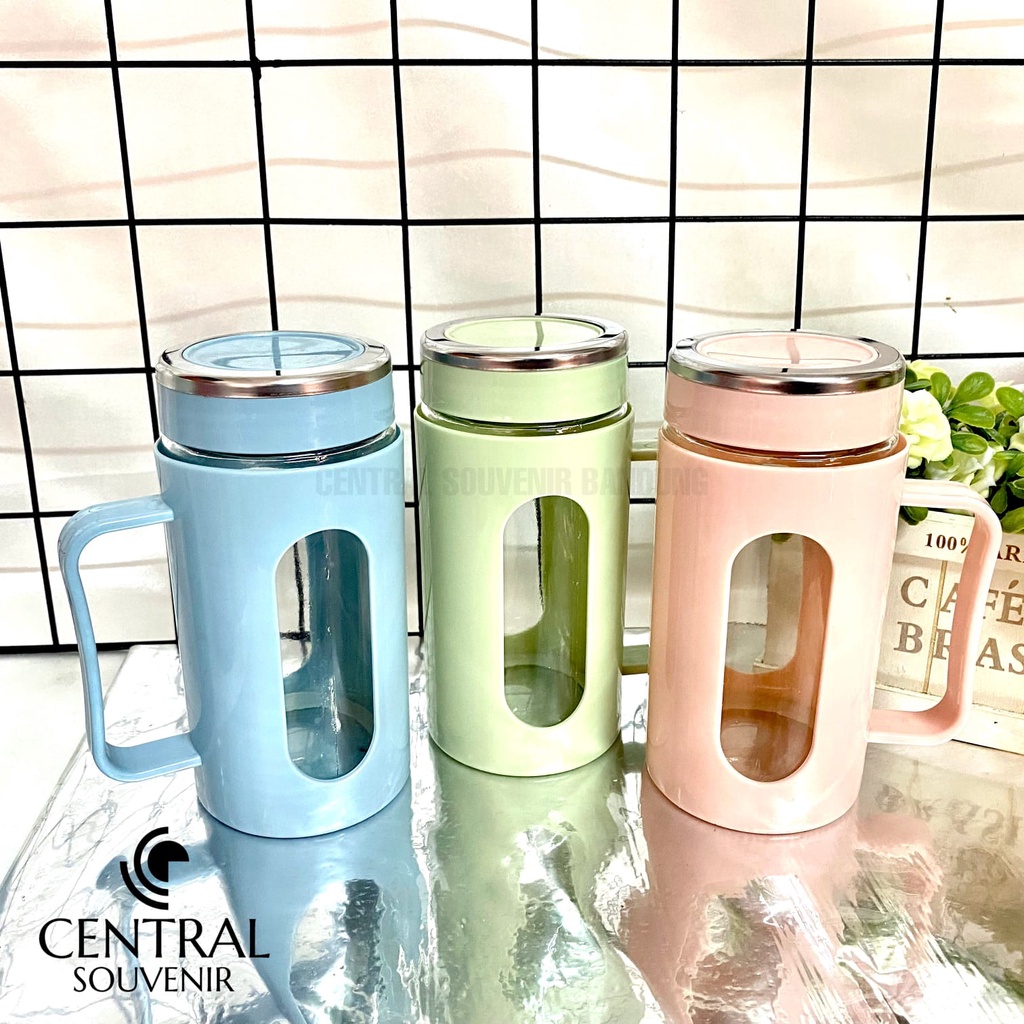 Cangkir Gelas Kaca Botol Minum Anak Gelas Jar Gelas Mug