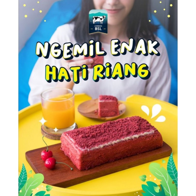 Bolu Susu Lembang Red velvet (Bisa ke luar kota) Dus+buble wrap