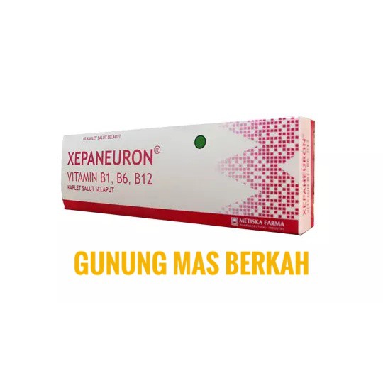 XEPANEURON Xepaneuron isi 100 Tablet (Box) - Pencegahan dan pengobatan defisiensi vit. B1, vit. B6 &