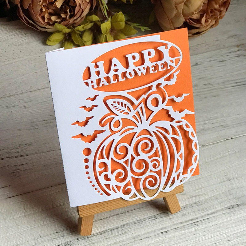 Stampel Cutting Dies Bentuk Labu Halloween Untuk Scrapbook Album Foto