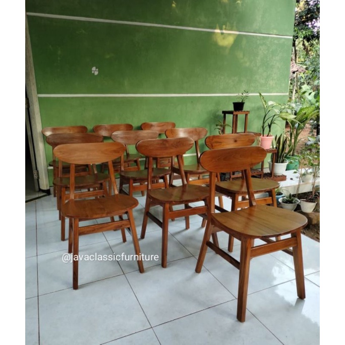 KURSI MAKAN ROPAN JOK JATI / KURSI CAFE BAR RESTO MINIMALIS MURAH MENTAH FINISHING NATURAL JEPARA-Sudah finishing