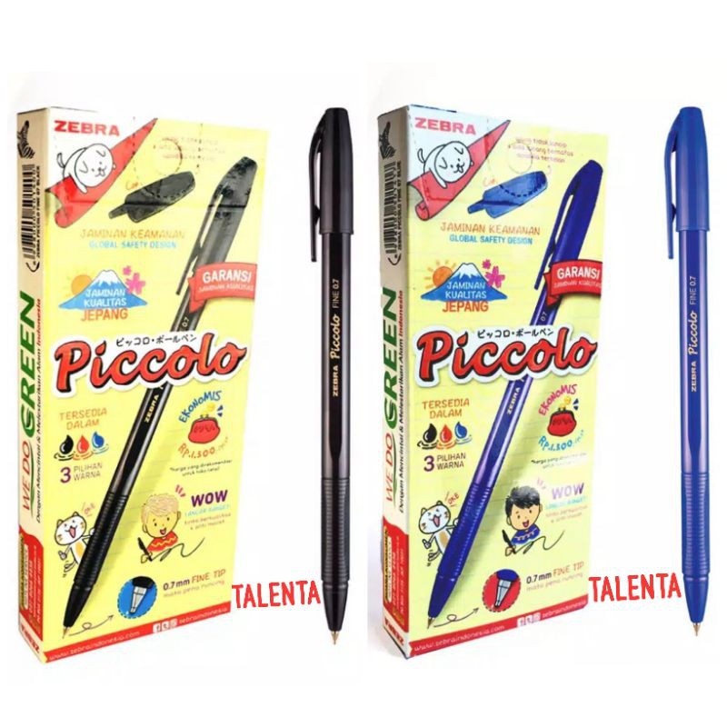 Pulpen Zebra Piccolo Semi Gel Fine 0.7mm (1 Lusin)