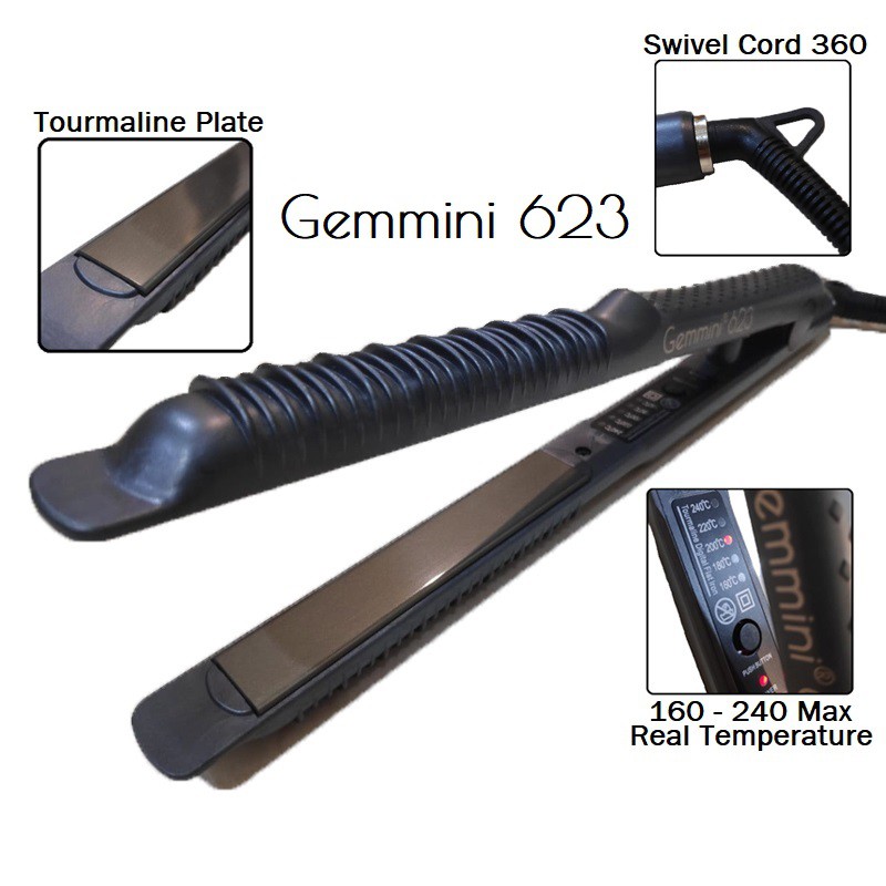 Gemmini 633 / 623 catokan pelurus &amp; pengeriting rambut