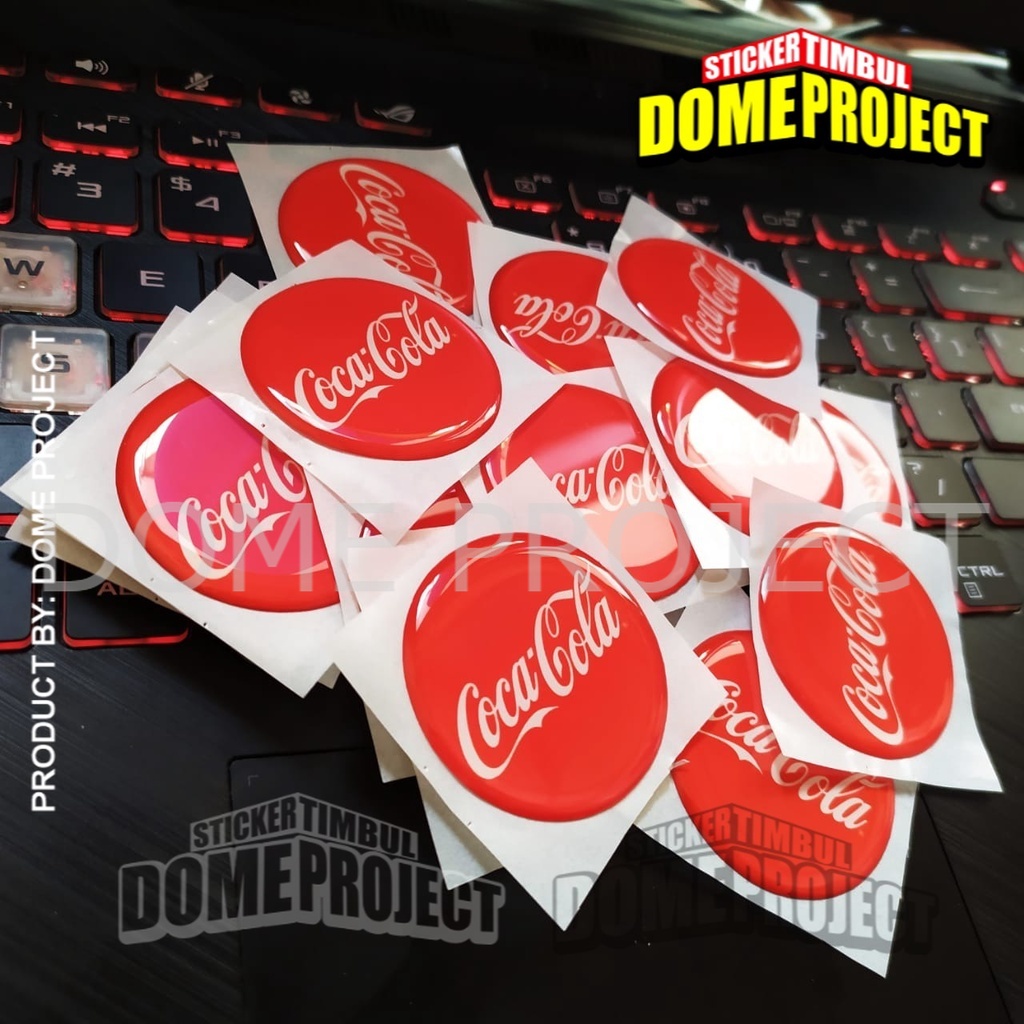 STIKER MOTOR  TIMBUL EMBLEM 3D LOGO COCA COLA STICKER KEREN LENTUR WATERPROOF OUTDOOR AESTHETIC