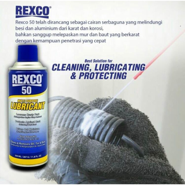 Anti Karat REXCO 50 - Minyak Anti Karat 120 ml- 220 ml 350 ml 500 ml - Pelumas Serba Guna - Pelumas Serbaguna - Penetrating Oil - Multi Purpose Lubricant REXCO - Multipurpose Lubricant REXCO50