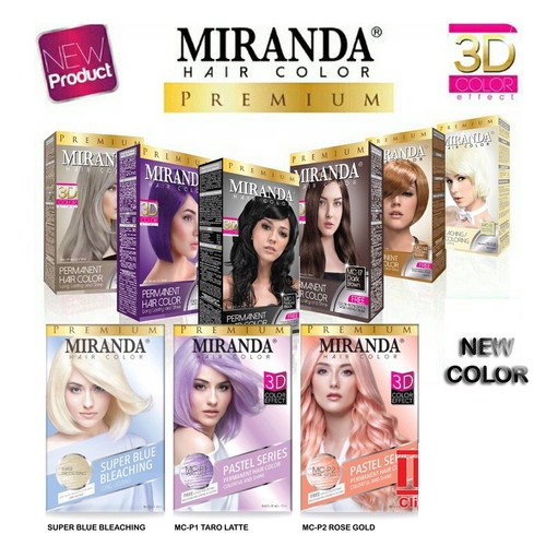 ⭐BAGUS⭐ MIRANDA Pastel Series Hair Color Cream 30mL + Peroxide 30mL | Semir Cat rambut