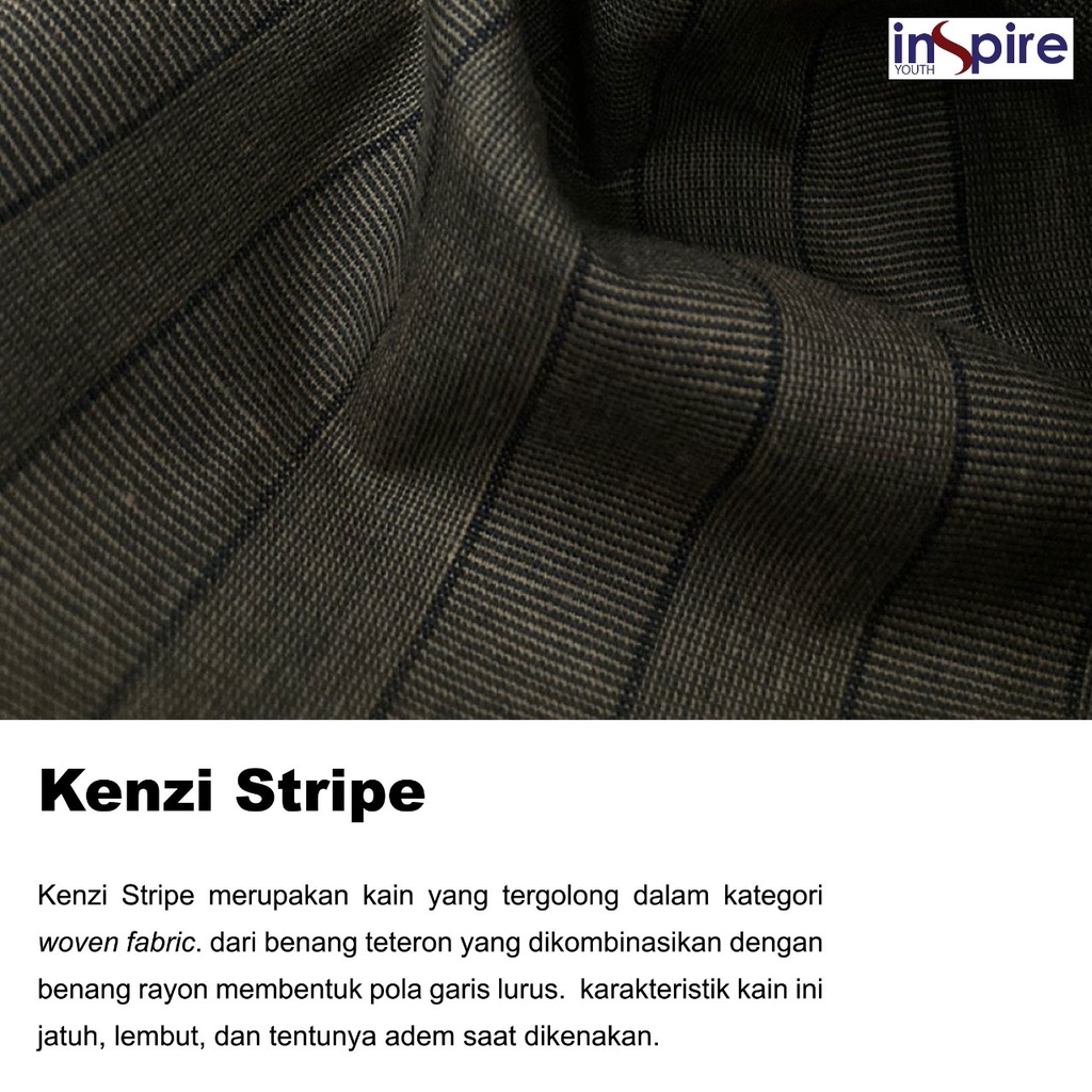 Inspire ITU 58 Tunik wanita Bahana Kenzie Stripe Atasan muslimah terbaru baju remaja masakini