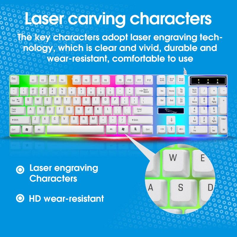 Keyboard Gaming Paket Keyboard + Mouse Gaming Keyboard Gaming LED Keyboard Gaming RGB ORIGINAL