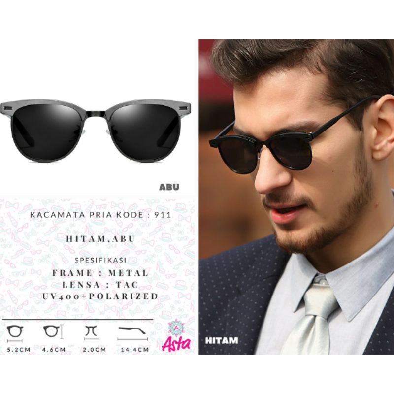 kacamata hitam abu 911 by asta