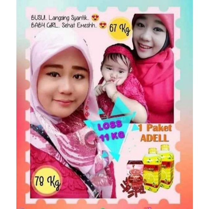 1 LEMON + 15 KAPSUL APEL ) PAKET ADEL SUPER PELANGSING - PELANGSING BPOM - PELANGSING AMPUH - PAKET 