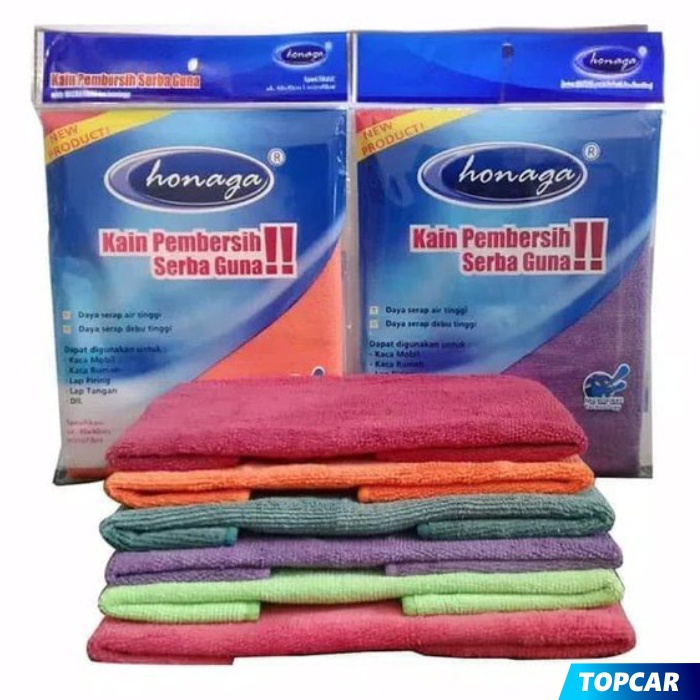 Microfiber Honaga 40 x 40 cm  Bahan Tebal Body Mobil Motor Cat Lemut