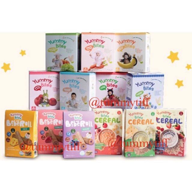 Yummy Bites Baby Rice Cracker / beberoll / Yummy bites cereal / mie baby / mpasi anak