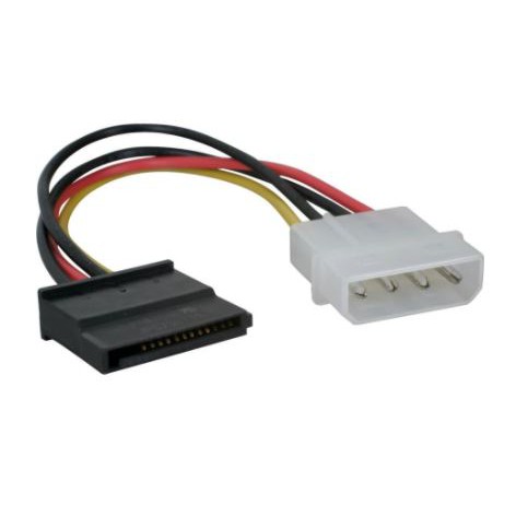 Cable Power sata 15 pin female To Molex 4 pin male standard Adapter for hdd ssd harddisk pc computer