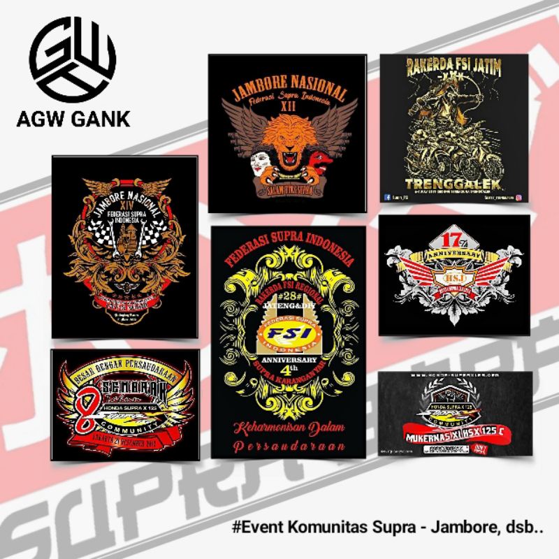 stiker jambore supra/stiker event honda supra/stiker supra bapak/stiker supra supra x supra xx supra