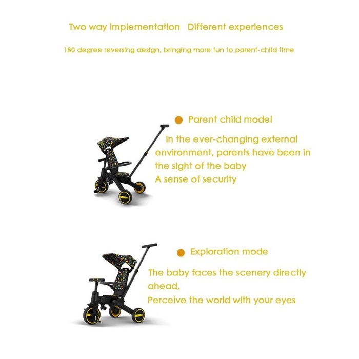 Parklon Saferide 7in1 Smart Folding Tricycle / Baby Stroller