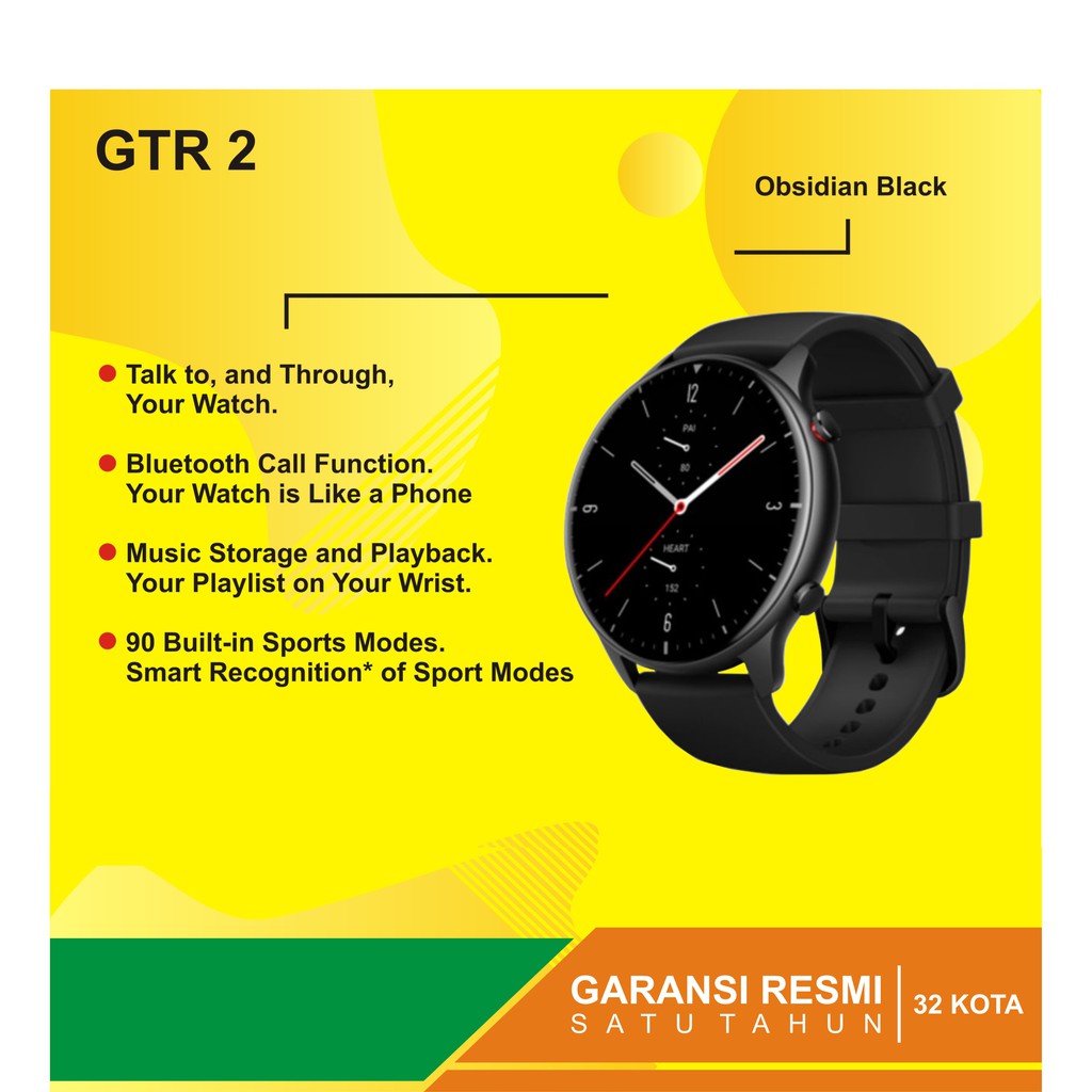 Amazfit GTR 2 Fitness Smartwatch | International Version (Garansi Resmi 1 Tahun)