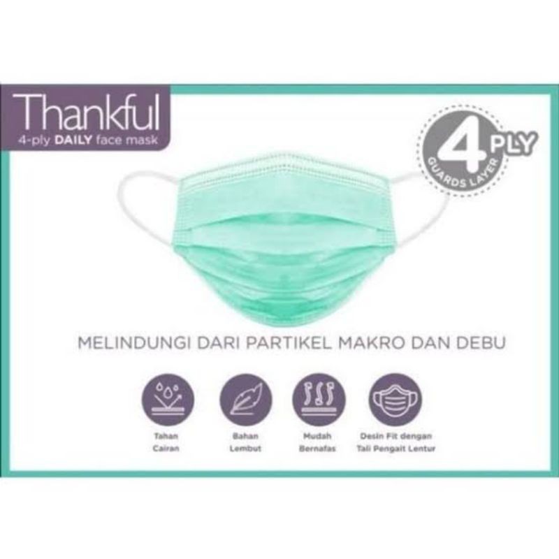 Thankfull masker 4ply dewasa isi 5 pcs