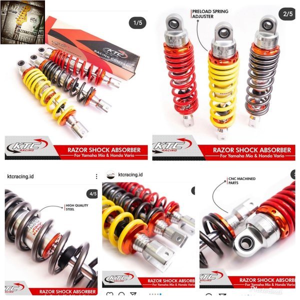 SHOCK BREAKER KTC NON TABUNG STELAN TIPE RAZOR PRO HONDA VARIO 125