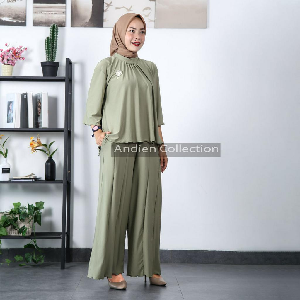 Setelan Wanita Celana kulot+ atsan wanita/ setelan baju dewasa/ baju wanita model terbaru/one set wanita kekinian