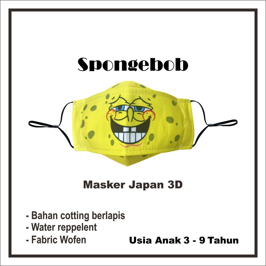 Masker Kain Anak 3D Origami