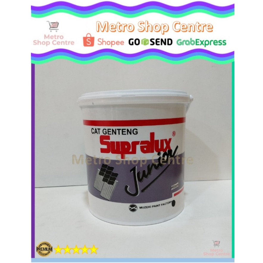 Supralux Junior - Cat Bak / Genteng / Kolam Warna Hitam (Black) 4 Kg (Galon) Muzeki Paint Factory