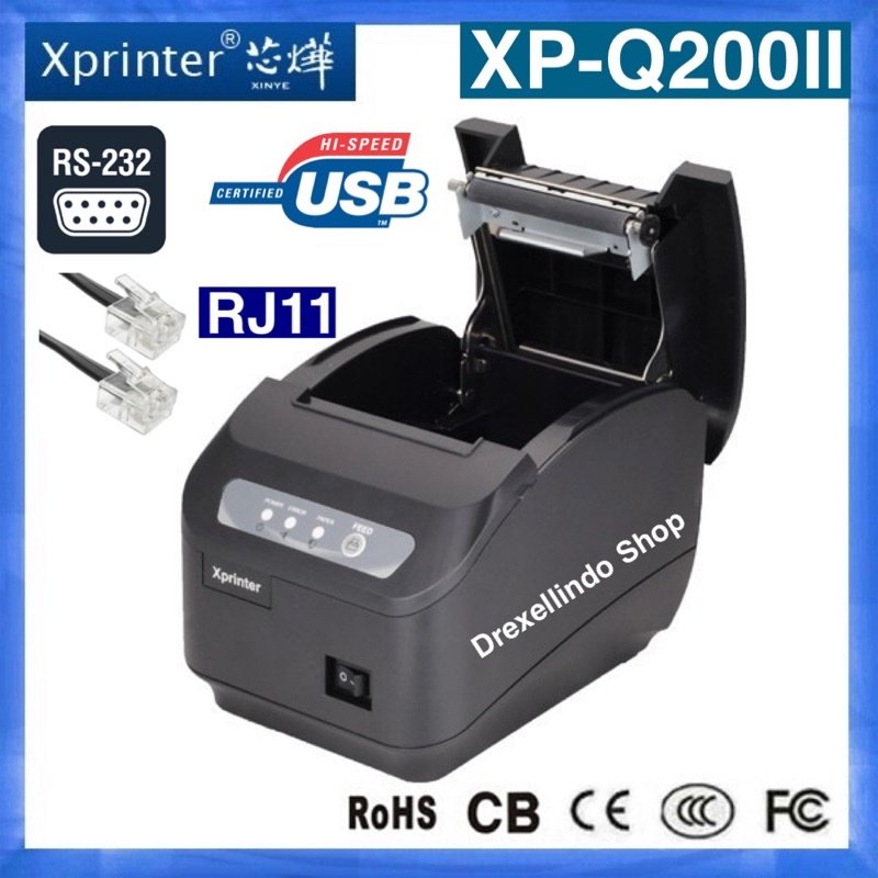 Xprinter Printer Thermal 80mm XP-Q200II - USB SERIAL RS232