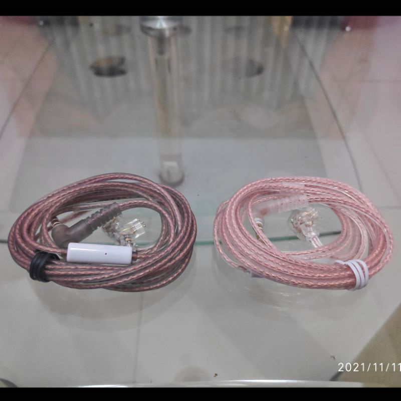 Kabel pengganti MIC KZ OFC bawaan iem earphones pin C kz edx pro kz zsn pro x cca ca4 kz dq6 trn mt1-2