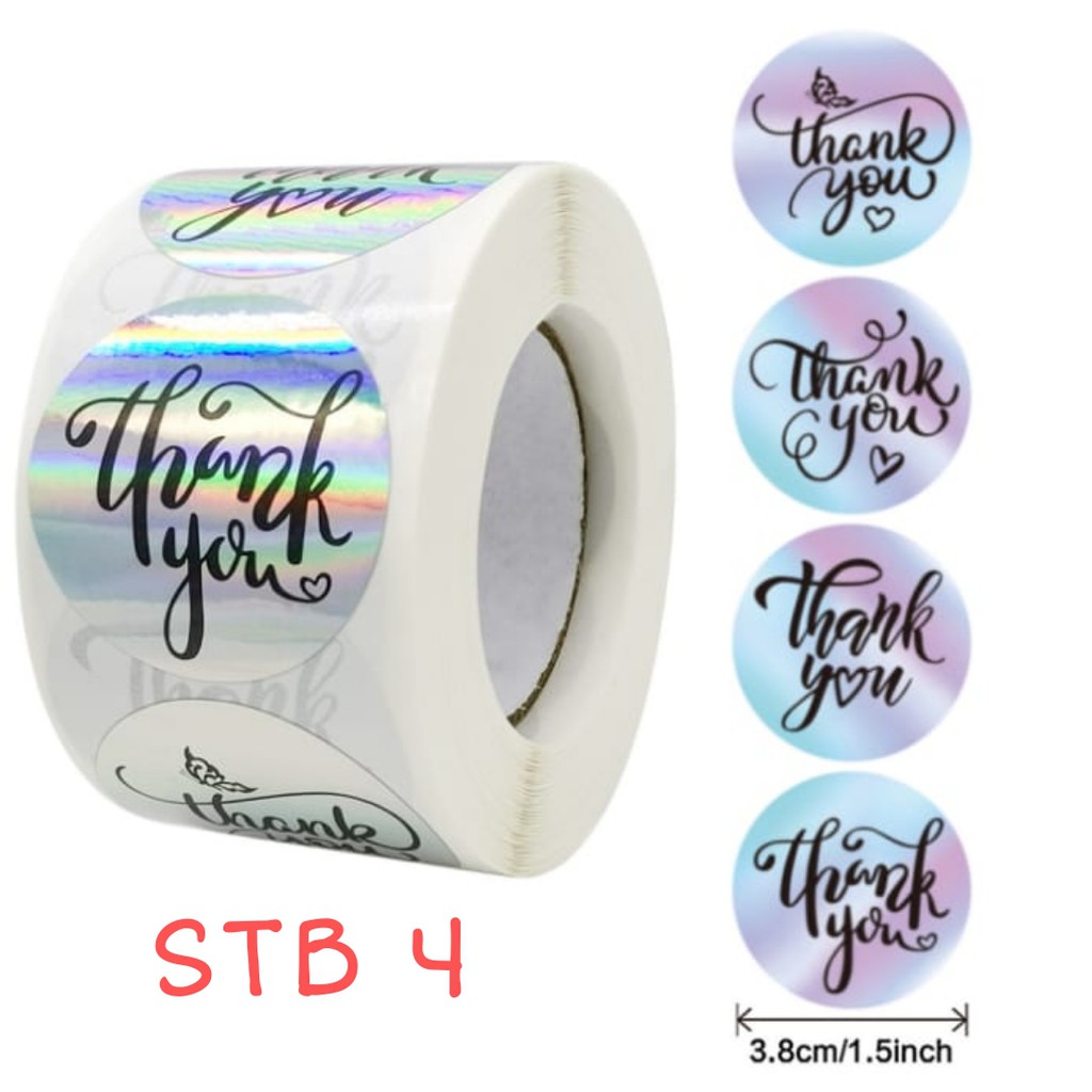 

(STB4) Sticker Segel/Stiker Thank You BESAR