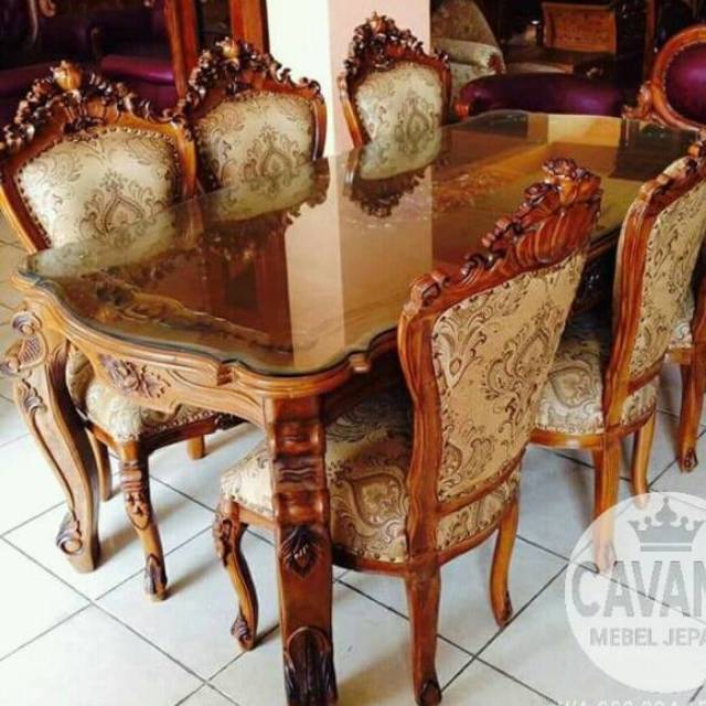 Kursi Makan ganesha, tempat makan jati ,mebel jepara