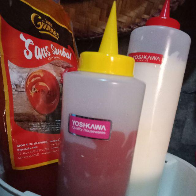 Botol Tutup Lancip Ukuran S Botol Mayonaise Kecap Saos