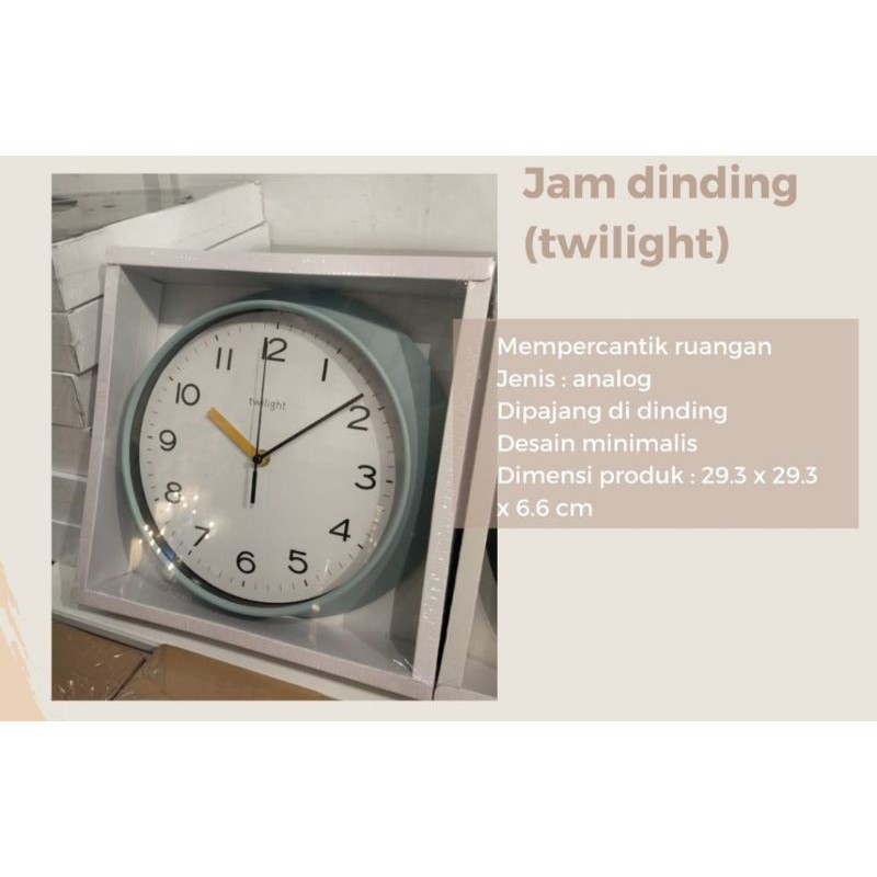 INFORMA JAM DINDING 29CM TWILIGHT MINT