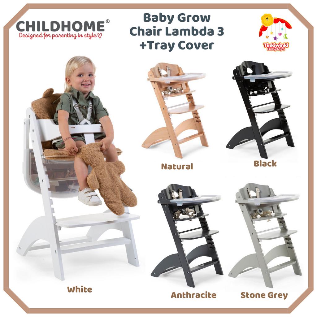 Childhome Lambda 3 Baby High Chair + Feeding Tray