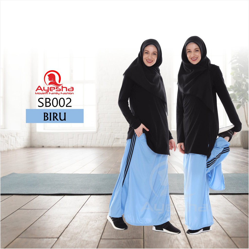SBO02  BAJU OLAHRAGA WANITA MUSLIM BY AYESHA / SETELAN OLAHRAGA MUSLIMAH ROK CELANA SPORTY