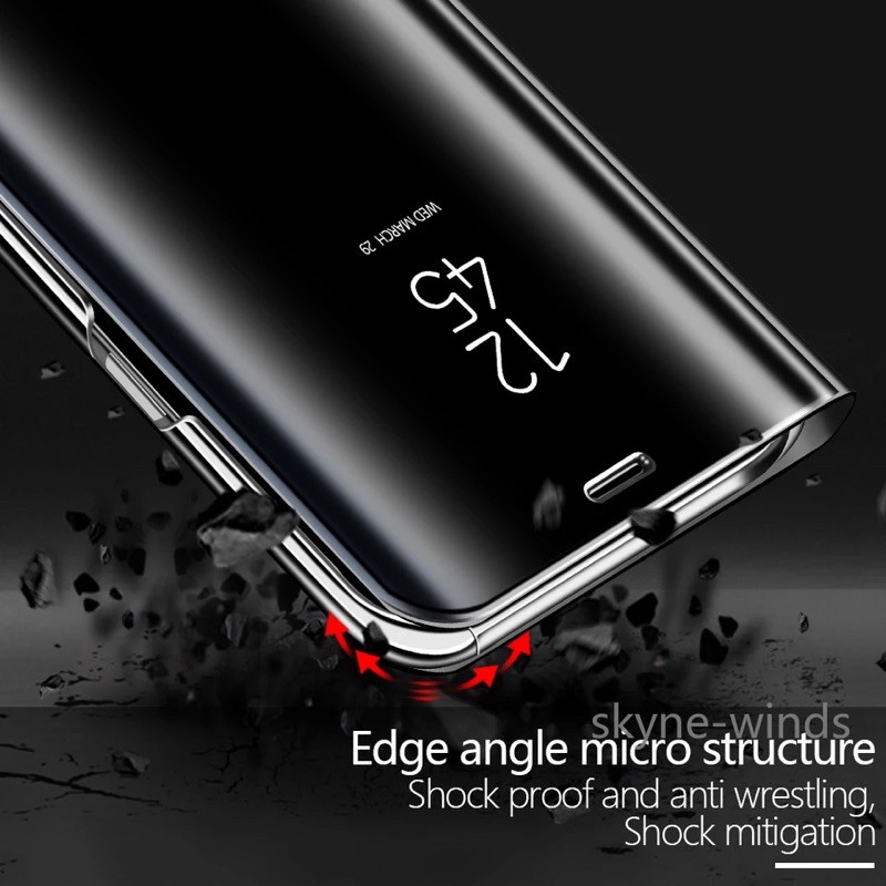 SAMSUNG GALAXY S20 FE S21 FE S21+ S21 ULTRA S22+ S22 ULTRA S20FE S21FE Flip Smart Mirror Clear Case Standing Cover