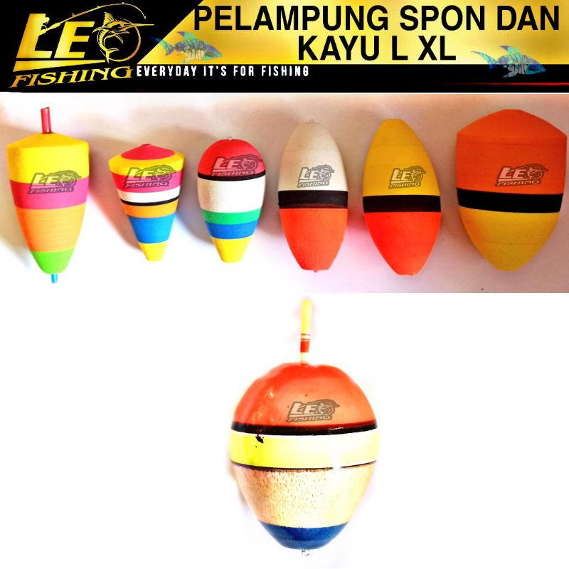 PELAMPUNG / KIMPUL / KAMBANGAN PANCING MURAH BAHAN SPON DAN KAYU JUMBO L XL