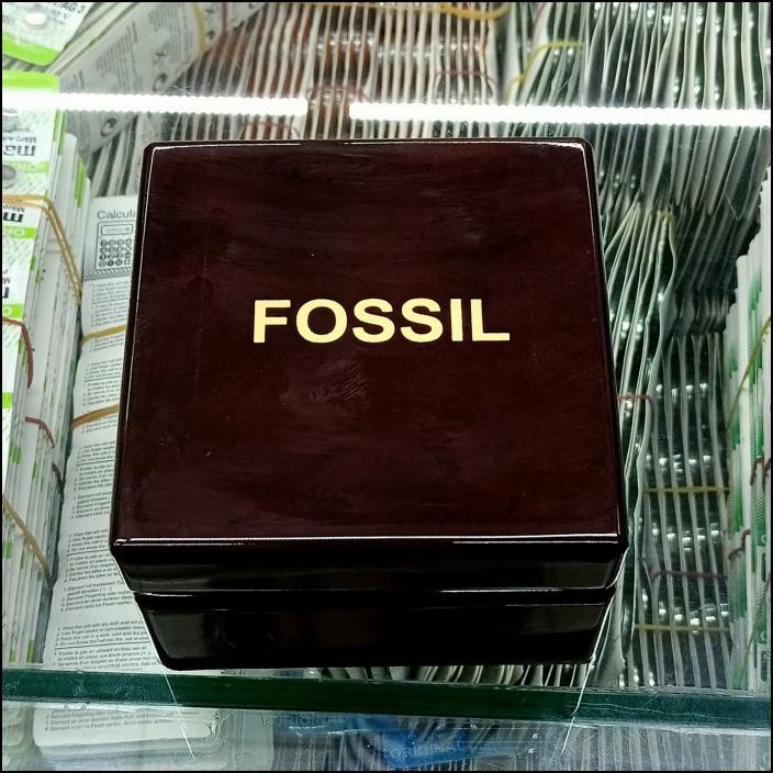 KOTAK JAM TANGAN FOSSIL BOX KAYU ORIGINAL