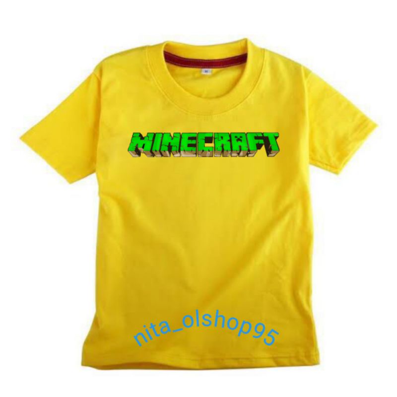 baju minecraft / kaos minicraft / baju anak karakter