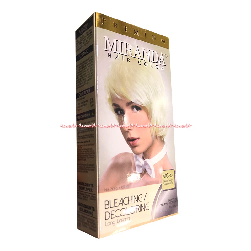 Miranda Hair Color Bleaching Decoloring Long Lasting Cat Rambut Penghilang Warna Rambut Putih