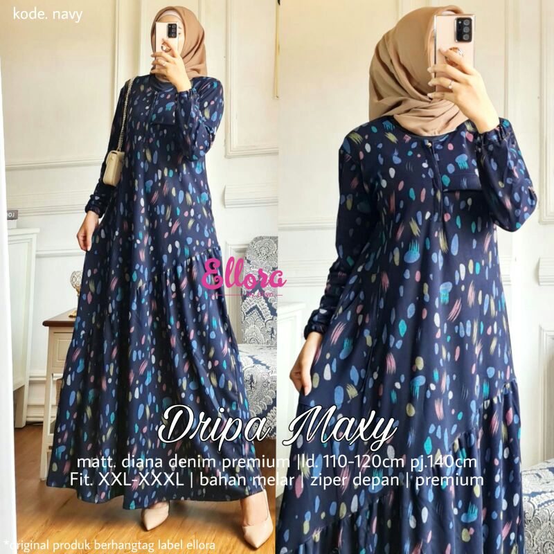 GAMIS SYARI MOTIF DRIPA MAXY ELLORA