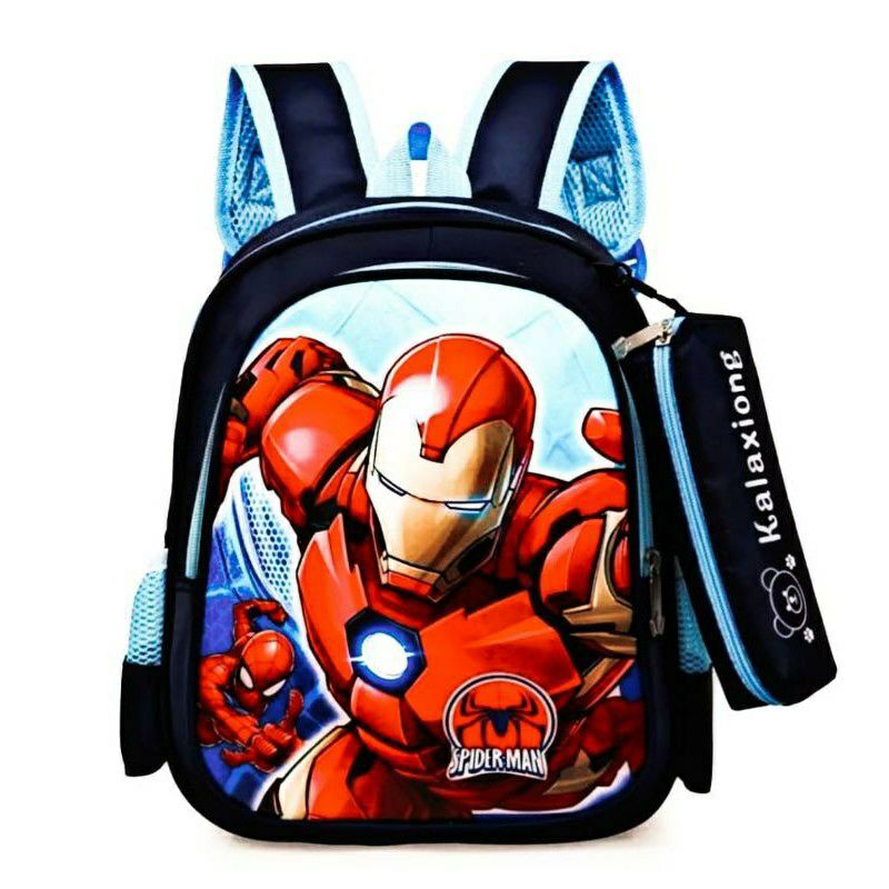 Tas ransel anak sekolah tk sd  tas anak paud Model Iron Man Bisa COD