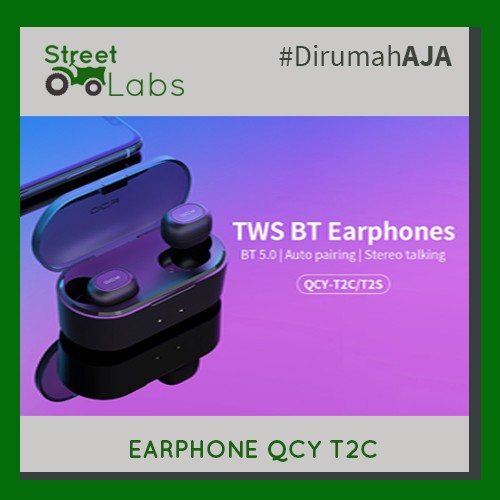 Eearphone TWS QCY T2C T2S Headset Bluetooth