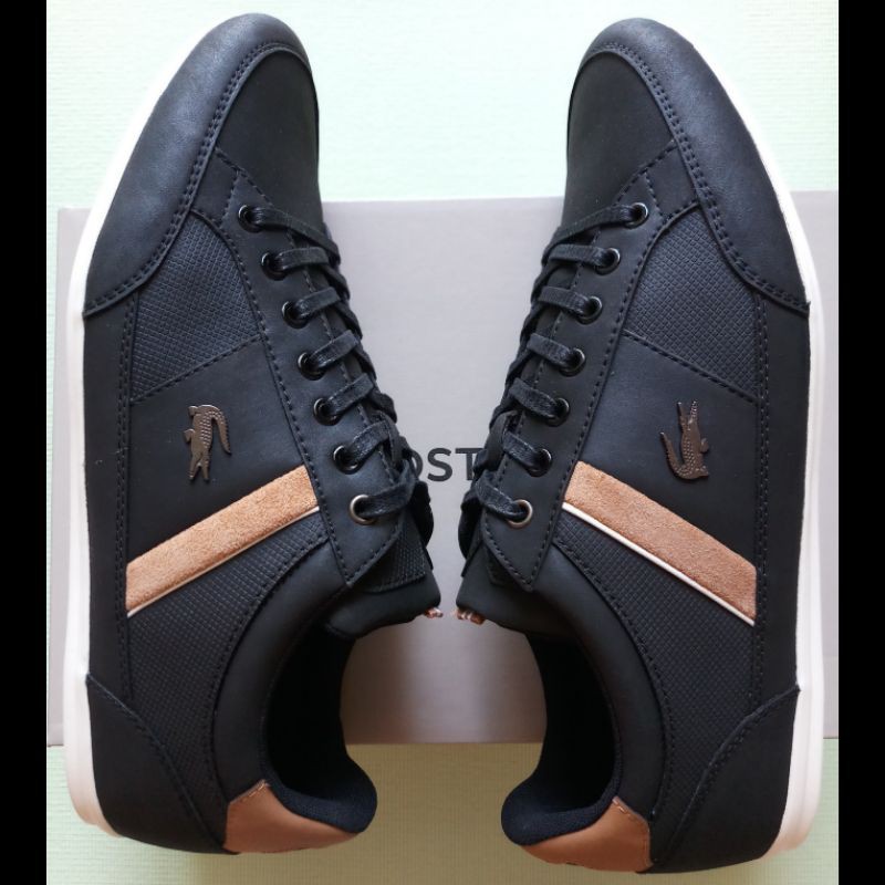 Sepatu Sneakers Pria LACOSTE Chaymon Leather and Synthetic ORIGINAL Man Casual Shoes