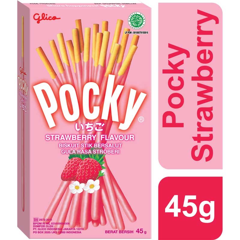 Glico Pocky Stick Biscuit Double Choco / Cookies &amp; Cream / Strawberry / Chocolate / Choco Banana