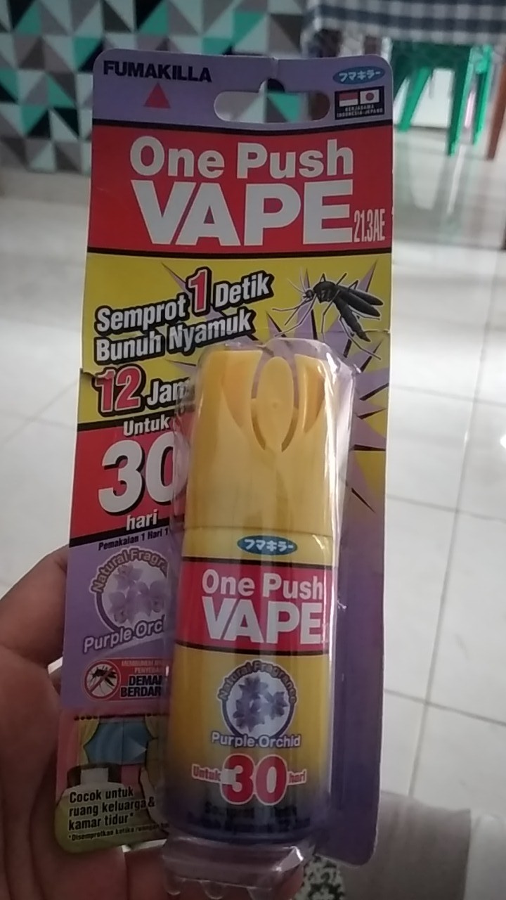 Fumakilla - Vape One Push 30 Malam Lemon Dan Purple Orchid